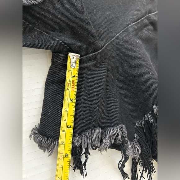 NWT CASHMERE & CHAMPAGNE DIAMOND TASSELS RIPPED DENIM SHORTS Sz. S - Picture 11 of 14